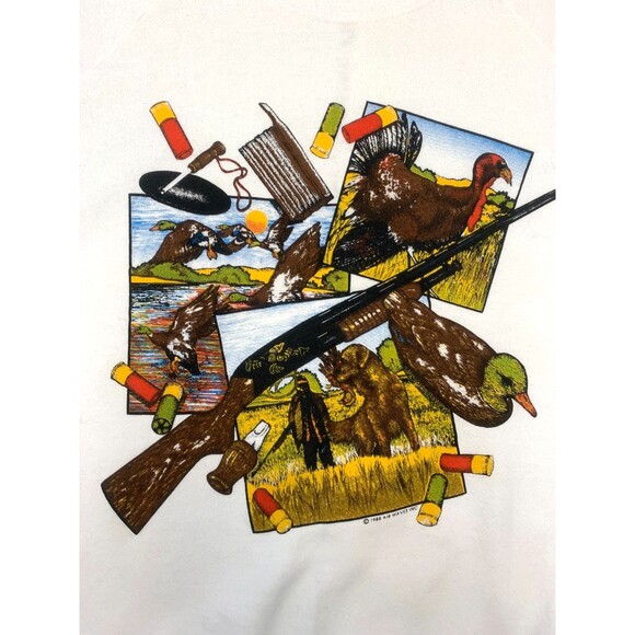 Fruit of the Loom Other - Vintage Duck Hunting Sweatshirt Mens XL Air Waves 1988 Print USA Made FOTL 80s